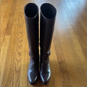 Prada Chocolate Brown Knee-High Boots